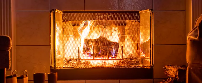 Mendota Hearth Landscape Fireplace Installation in Bedford, New Hampshire