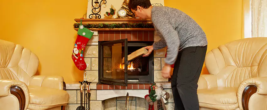 Rusted Metal Fireplace Restoration in Bedford, New Hampshire