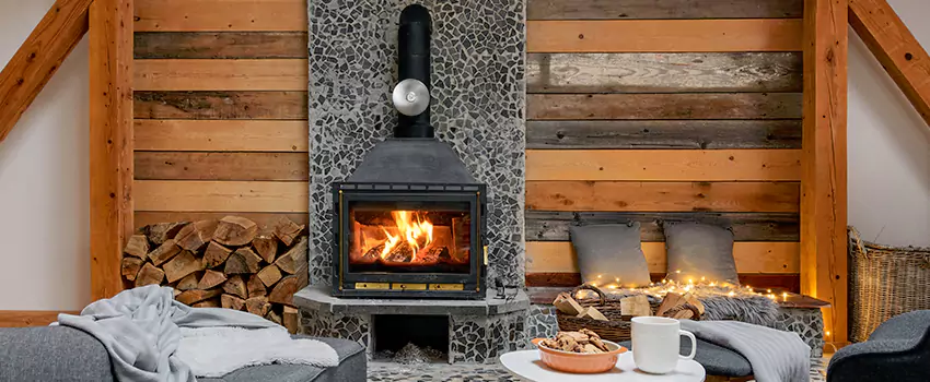 Thelin Hearth Products Direct Vent Gas Stove Fireplace Inspection in Bedford, New Hampshire